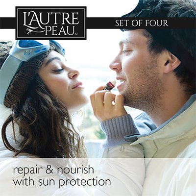 Luxury Lip Balm Set with SPF 15 by L'AUTRE PEAU - Dry Chapped Lips Treatment with Moisturizer for Sun Protection (Essentials Set)