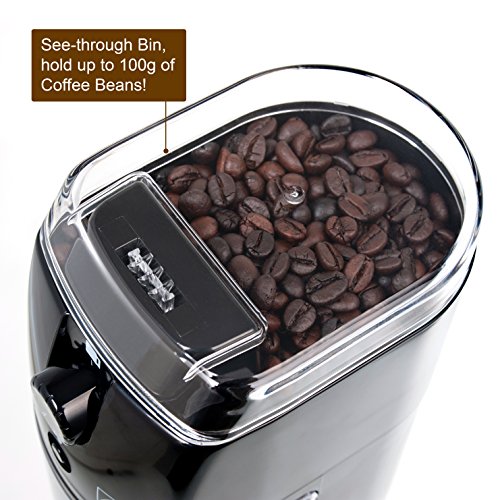 Secura Electric Burr Coffee Grinder Mill, Adjustable Cup Size, 17 Fine