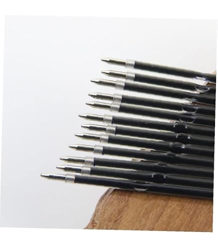 Lot De 6 Stylos Gel 0,5 Mm Noir + 10 Recharges - Encre Séchage Rapide, Résistante à L'eau