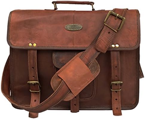 15 Inch Vintage Handmade Leather Messenger Bag for Laptop Briefcase Best Computer Satchel School distressed Bag