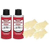CRC QD Electronic Cleaner (4.5 Wt Oz.) Bundle with Latex Gloves (6 Items)