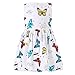 SMILING PINKER Little Girls Dress Butterfly Swing Party Summer Cotton Dresses For Baby Toddler