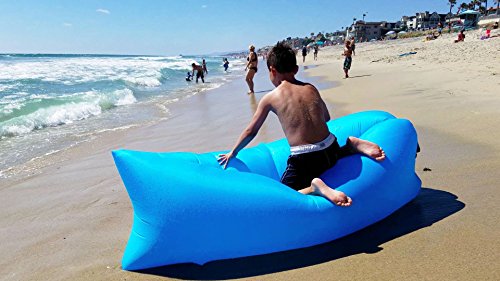 FR Outdoor Sports Air Sofa Lay Bag Adult Camping Banana Sleeping Bag Waterproof Lazy Sofa Air (Pink) - Thumbnail 2