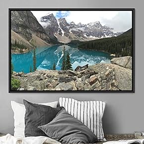 signwin Framed Canvas Wall Art Calming Waters Aerial...