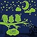 Glow in The Dark Stars Wall Stickers for Girls (Owl)