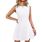 OKIFOIR Women's Boat Neck Formal Short Dresses Summer Sleeveless A Line Elegant Mini Cocktail Party Dress 2025