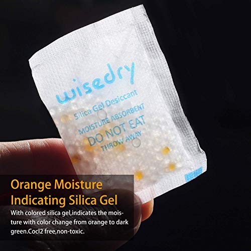 2 Gram [120 Packs] wisedry Small Silica Gel Packets Desiccants with Indicating Beads for Food Storage Moisture Absorbers Bags for Storage Food Grade - Thumbnail 2