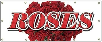Amazon Com 48 X120 Roses Banner Sign Red Rose Flowers Flower