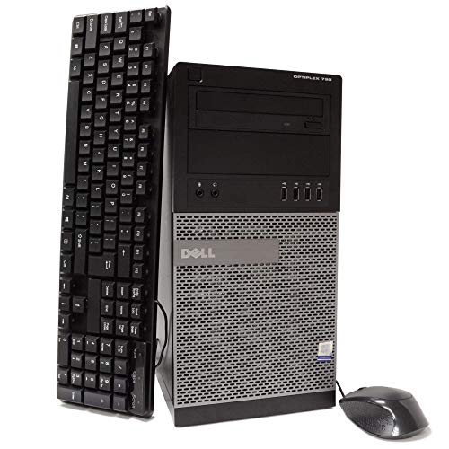 Dell Optiplex 790 Desktop Tower PC, Intel Quad Core i5 (3.10GHz) Processor, 8GB RAM, 1TB Hard Drive, Windows 10 Professional, DVD, Keyboard, Mouse, WiFi (Renewed)