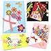 8 Pieces Paper Punchers Craft Holes Punch Scrapbook Punches 10 Sheets Glitter Sticker Paper, Round, Star, Heart, Rose, Wave Circe, Crown, Sunflower Shape for Kids Party Favors