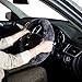 Zone Tech Plush Genuine Sheepskin Stretch- On Vehicle Steering Wheel Cover Gray Car Wheel Protector
