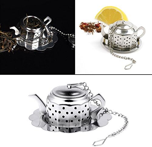 Loose Leaf Tea Infuser - 1 Piece Teapot Shaped Stainless Steel Tea Leaf Strainer Herbal Spice Filter Diffuser Kitchen Gadget Coffee & Tea Accessories - Stainless Steel Tea Infuser - Loose Tea Steeper