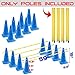 AKA Sports Gear Hurdle-Cones & Poles Set - 4 Split Poles Only (Cones Excluded)
