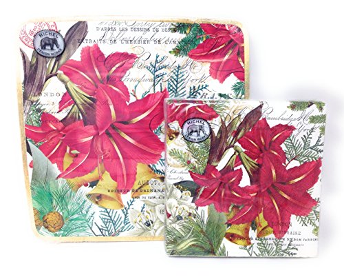 Joyous Christmas Office Party Plates and Napkins 28 Pc Set By Michel