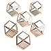 Koyal Wholesale Glass Geometric Votive Candle Holders, Bulk Set of 6, Candle Terrariums, Candle Lanterns, Party Favors, Succulent Pots, Air Plant Decor, Wedding Centerpieces (4.5 x 3.25-Inch, Copper)