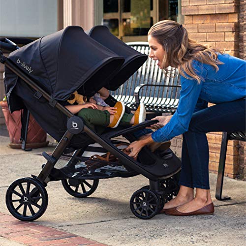 Britax BLively Double Stroller, Raven Quick Self Standing Fold