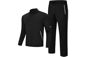 Rdruko Men's Fleece Lined Tracksuits 2 Piece Set Winter Athletic Casual Sweatsuits Full Zip Jogging Sweat Suit Sets