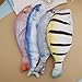 NUOMI Creative Fish Pencil Case Pouch Animals Plush Pen Bag with Zipper Cloth Stationery Coin Organizer Makeup Costmetic Bags, School Supplies, Silver