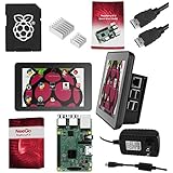 Raspberry Pi 3 Ultimate Starter Kit – Complete Set Includes Raspberry Pi 3 Model B Motherboard, 7” Touchscreen Display, Power Supply, 16GB SD Card, 2 Heatsinks, Official Case &amp; 6ft HDMI Cable