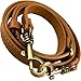 SaSarili Adjustable Replacement Cross Body Handbag Purse Strap Camel 0.6 inch wide, 43-51 inch long with Antique Brass Tone Hardware
