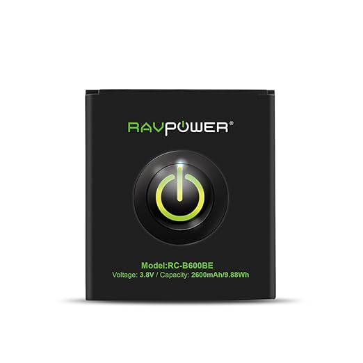 RAVPower RC-B600BE Ersatz Akku (2600mAh, geeignet für Samsung Galaxy S4 i9500/i9505/i9506 mit NFC)
