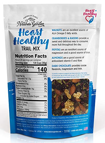 Nature's Garden Heart Healthy Trail Mix - 26 oz (Pack of 3)