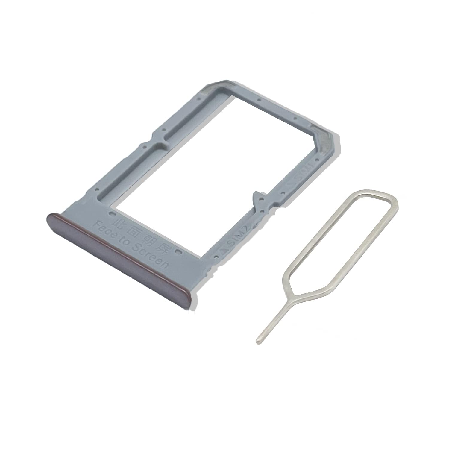 Eonpam Original DUAL SIM Card Slot Tray Holder Replacement for (Oppo Reno4 Z) Incl SIM Pin (White)
