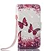 Urberry iPhone SE/5s/5 Wallet Case, 3D Wallet Stand Feature Flip Book Case for iPhone 5s/5/SE with a Free Screen Protector (Hot pink)