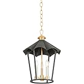 Troy Lighting F3714-VGL/FRN Wildomar - 3 Light Lantern 18.75 inches Tall and 13.5 inches Wide - Vintage Gold Leaf/French Iron