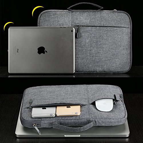 Surface Pro 4/New Surface Pro 2017 Sleeve Case, Megoo Waterproof Sleeve Case Cover Bag with Handle and Pocket for Microsoft New Surface Pro 2017/Surface Pro 4 12.3inch (Gray)