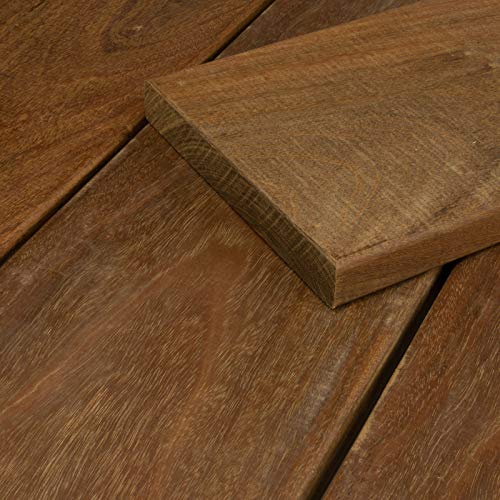 HORI® Ipe Terrassendiele Glatt 21 x 145 Komplettset Massiv Hartholz I Bausatz inkl. 45 x 70 mm Unterkonstruktion I… – Bild 2