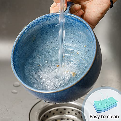 KOOV Ceramic Soup Mug, Soup Bowls with Handles Microwave Safe, 24 Ounce