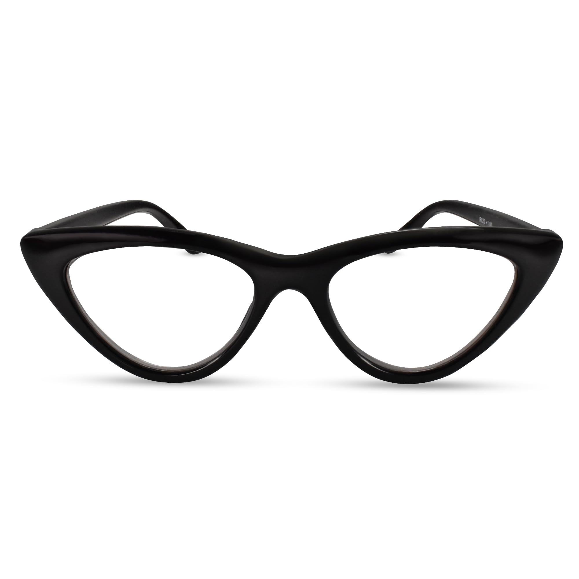Photo 1 of Black Cateye Reading Glasses for Women – Stylish Readers with Solid & Sturdy Frame, Premium Quality, Spring Hinges, Scratch Resistant Lenses, Perfect for Petite & Small Faces, Strength 4.00