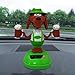 Quartly Solar Dancing Toy- Animal Solar Powered Dancing Solar Powered Dancing Dolls Swinging Animated Bobble Dancer Toy Car Decor (A)