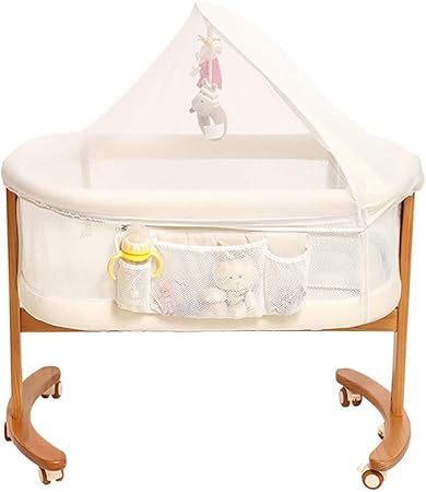 wooden travel cot