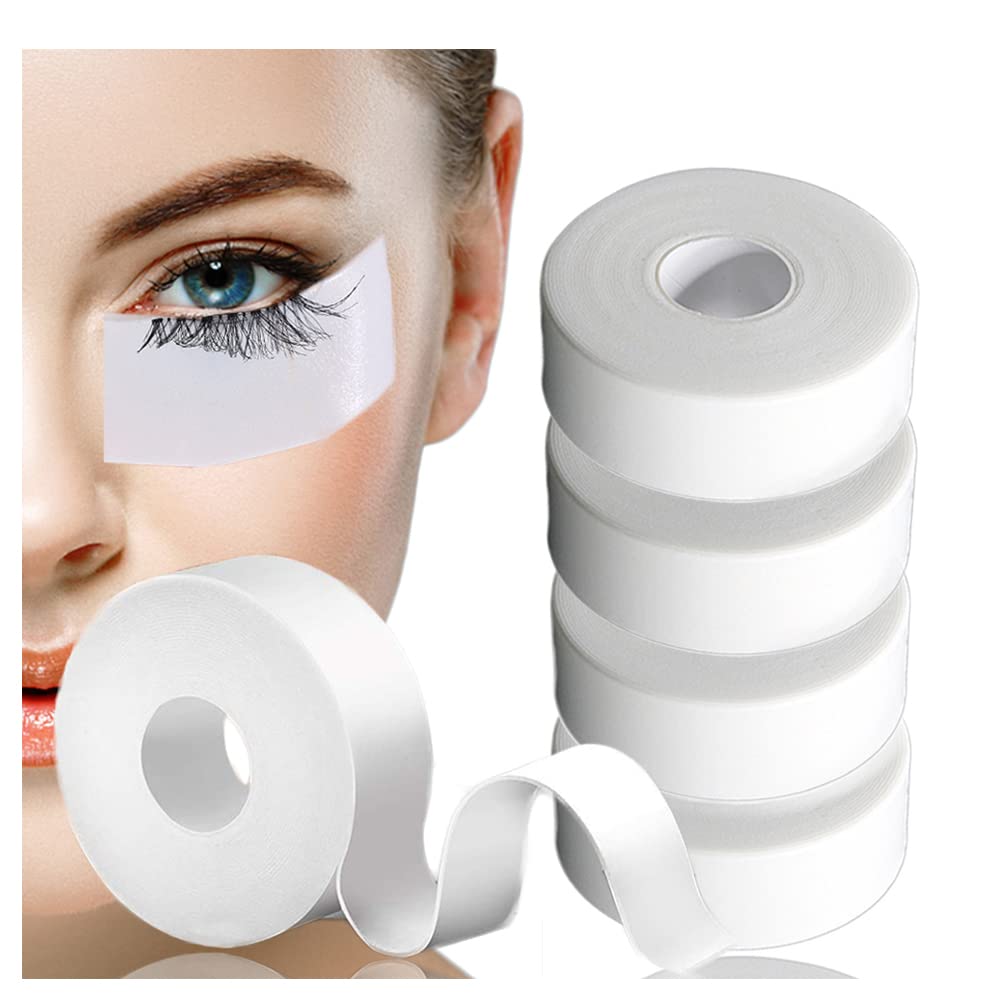 Kalolary 5 Rolls of White Paper Micropore Medical Tissue Eyelash Tape for Eyelash Extension – 2.5 cm x 5 m