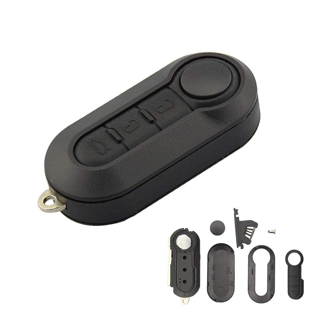 3 Buttons Flip Folding Car Key Shell For Fiat 500 Punto Ducato Stilo Panda Remote Auto Key Pad Case Cover Fob SIP22
