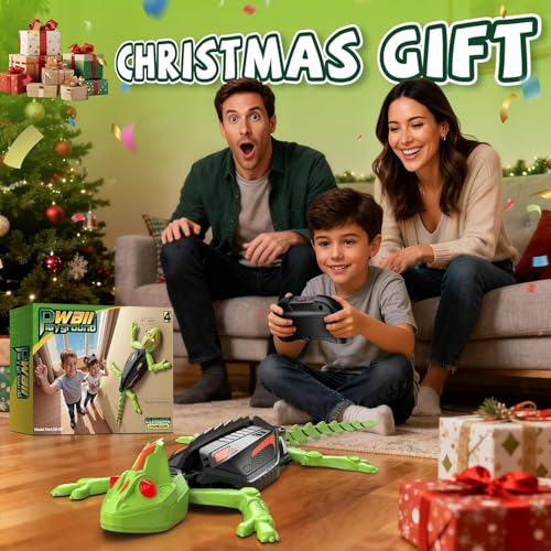 SLEEPHEAD® Wall Climbing Gecko Toy, Remote Control Lizard Crawler with LED Lights for Kids, Crawling Christmas Birthday Gifts, Gecko Wall Climbing Toy for Boys and Girls