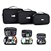 BUBM Waterproof Universal Electronics Travel Organizer Small Carrying Make up Case Customerize padded for Camera Phone Ipad Charger Cable and Accessories Men and Women