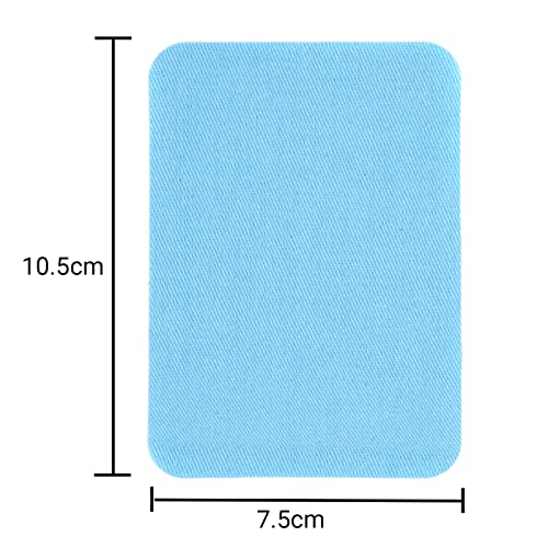 GYGYL 12Pcs 100% Cotton Iron-on Patches, Repair Patches for Clothing, Iron on for Inside Jeans and Clothing Repair (Sky Blue )