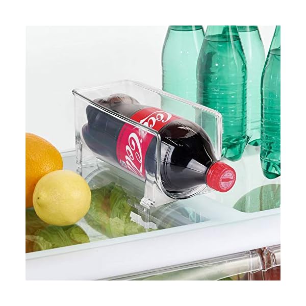 mDesign-Countertop-Water-Bottle-Holder--Refreshing-Water-Bottle-Storage-4-Bottles-x-4-Stackable-Racks-for-Countertops-Workstations-or-in-your-Fridge-Kitchen-Accessories-Transparent mDesign Countertop Water Bottle Holder — Refreshing Water Bottle Storage - 4 Bottles x 4 Stackable Racks for Countertops…