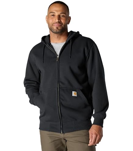 Carhartt Midweight Hooded Zip-Front Sweatshirt, NAVY, 2XL at