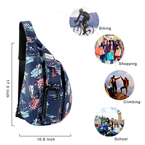 Kamo Sling Backpack - Rope Bag Crossbody Backpack Travel Multipurpose Daypacks for Men Women Lady Girl Teens - Thumbnail 2