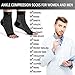 RENDVIEET Plantar Fasciitis Socks with Arch Support 2 Pair Compression Foot Sleeves for Men & Women Ankle Brace Compression Sleeve Foot Care Compression Sleeve Socks (2Black, L/XL)