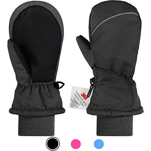 Andake Kids Ski Mittens for Girls Boys, Children¡¯s 3M Thinsulate Warm Winter Gloves Waterproof Sonw Outdoor Gloves M 5-8Y Black Andake Kids Ski Mittens for Girls Boys, Children¡¯s 3M Thinsulate Warm Winter Gloves Waterproof Sonw Outdoor Gloves M 5-8Y Black