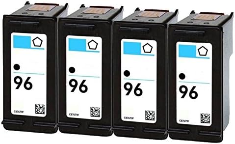 OCProducts Refilled HP 96 Ink Cartridge Replacement for HP Officejet 7310 7210 Deskjet 9800 6988 6980 PhotoSmart 8050 (4 Black)
