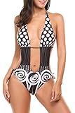 Avidlove Women's Sexy One Piece Padded Swimsuit Polka Dot Monokini Bathing Suit