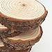 MUPIANLX Natural Wood Slices with Tree Bark Unfinished Round Wooden Discs for Crafts Coasters DIY Ornaments,15pcs 3.5