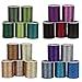 Kurtzy 20 Pack Metallic Polyester Embroidery Thread - 40m Assorted Colour Glitter Threads with Spool - Floss Skeins for Sewing Machine, Friendship Bracelets, Cross Stitch & DIY Art & Crafts