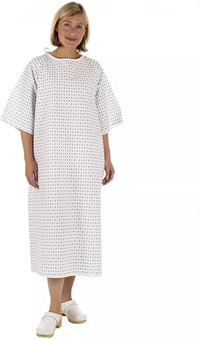 EASY CARE SOLUTIONS Unisex Patient Gown Wrap Style Hospital One Size
